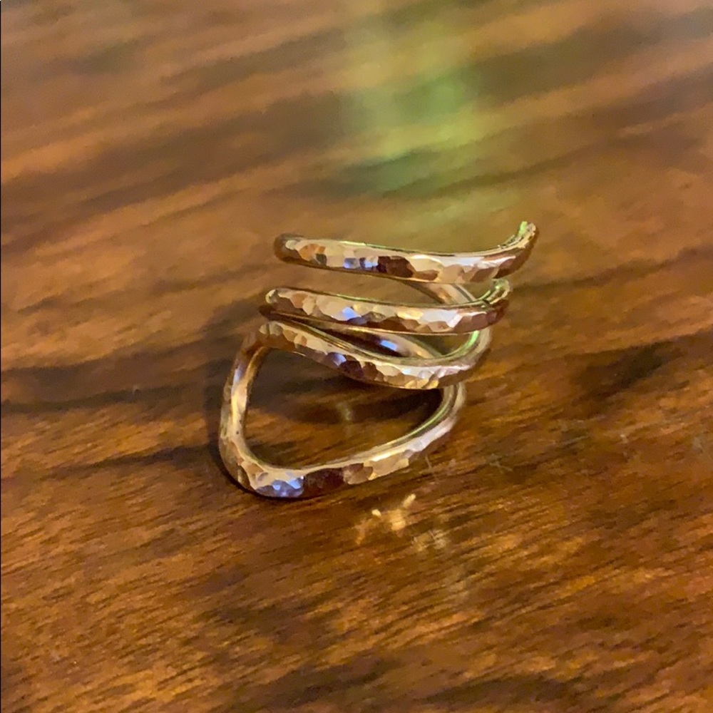 Nib Size 5 Gold Plated Modern Snake Ring - image 6